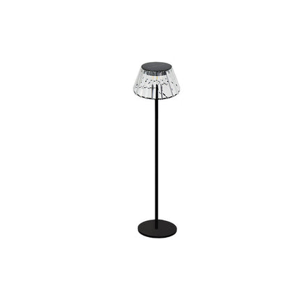 Contemporary Industrial Waterproof Solar USB Iron Glass Outdoor LED Standing Floor Lamp For Garden