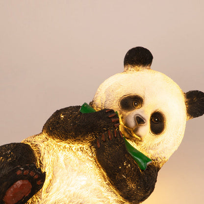 Modern Art Deco Solar Waterproof Resin Fiberglass Imitation Panda Bamboo Shoot LED Outdoor Light Landscape Lighting For Garden