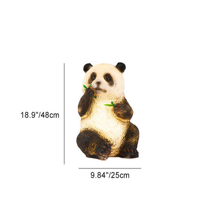 Modern Art Deco Solar Waterproof Resin Fiberglass Imitation Panda Bamboo Shoot LED Outdoor Light Landscape Lighting For Garden