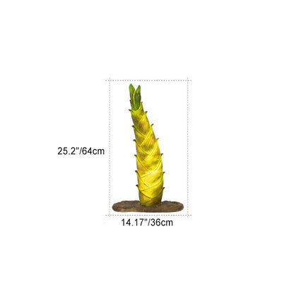 Modern Art Deco Solar Waterproof Resin Fiberglass Imitation Panda Bamboo Shoot LED Outdoor Light Landscape Lighting For Garden