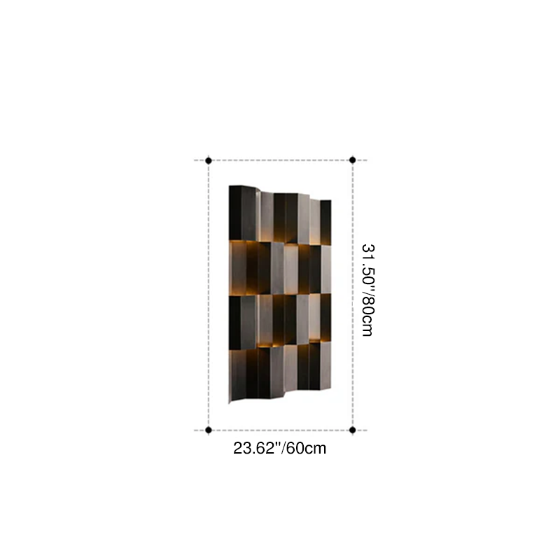 Contemporary Retro Waterproof Stainless Steel Rectangular LED Wall Sconce Lamp For Outdoor Patio