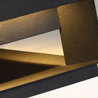 Modern Minimalist Square Geometric Galvanized Iron LED Outdoor Waterproof Pillar Light Landscape Light For Garden