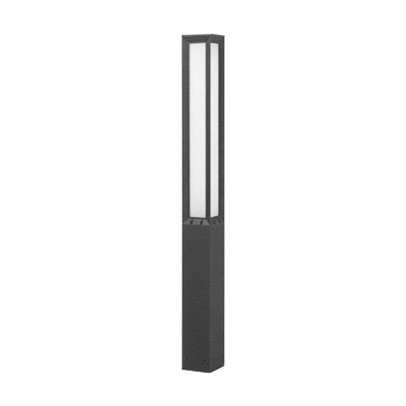 Modern Minimalist Waterproof Rectangle Galvanized Steel Acrylic LED Outdoor Light For Garden