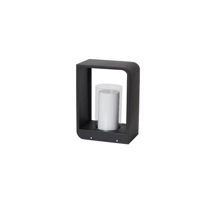 Modern Minimalist Square Frame Stainless Steel Acrylic LED Waterproof Lawn Landscape Light For Outdoor Patio