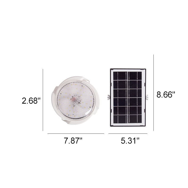 Modern Round Solar LED Remote Control Outdoor Indoor Flush Mount Lighting