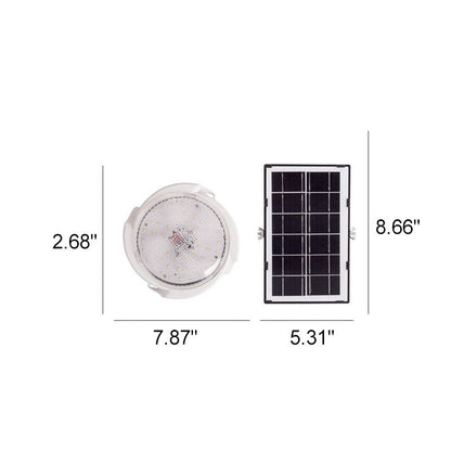 Modern Round Solar LED Remote Control Outdoor Indoor Flush Mount Lighting