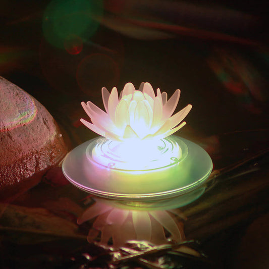 Solar Outdoor Water Floating Lights Colorful Gradient LED Garden Decorative Pool Lights