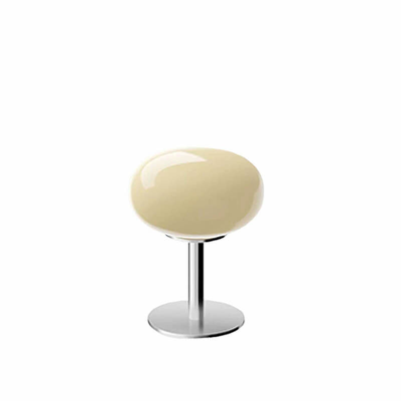 Contemporary Nordic Round Iron Glass 1-Light Table Lamp For Bedroom