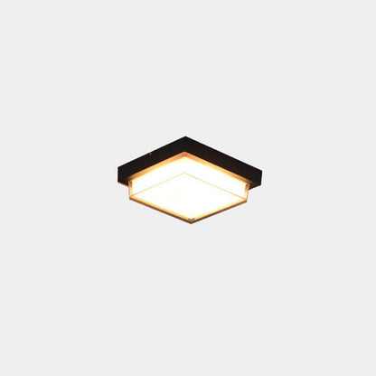 Modern Minimalist Square Aluminum Acrylic Induction LED Flush Mount Ceiling Light For Outdoor