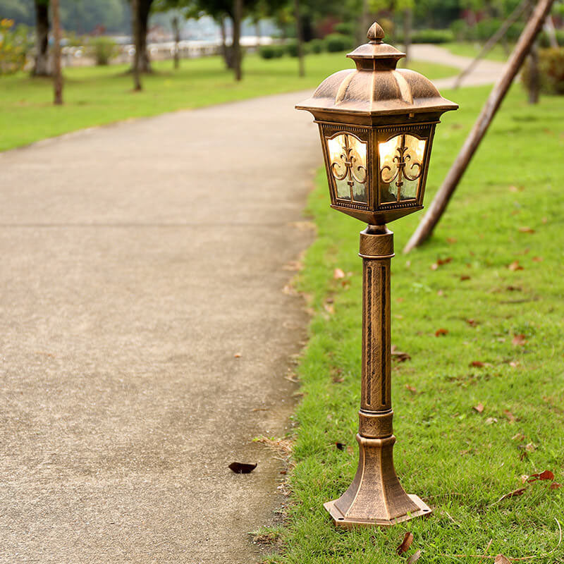 Industrial Waterproof Square Arrow Flower 1-Light Outdoor Lawn Landscape Light