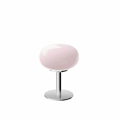 Contemporary Nordic Round Iron Glass 1-Light Table Lamp For Bedroom