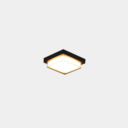 Modern Minimalist Square Aluminum Acrylic Induction LED Flush Mount Ceiling Light For Outdoor