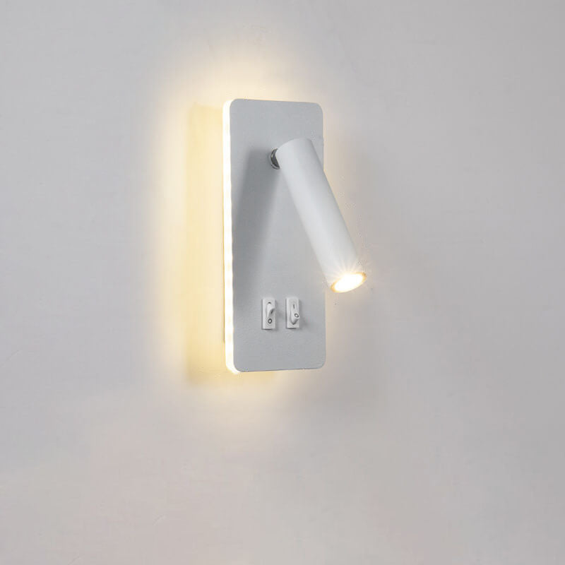 Contemporary Nordic Iron Square Spotlight Rotatable LED Reading Wall Sconce Lamp For Living Room & Bedroom