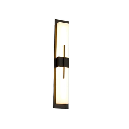 Modern Minimalist Rectangular Waterproof Stainless Steel Acrylic LED Wall Sconce Lamp For Outdoor