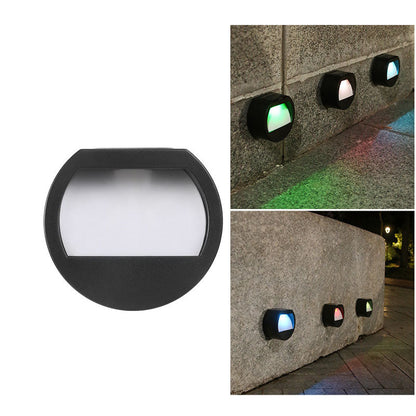 Modern Minimalist Round Square LED Outdoor Solar Waterproof Patio Step Light For Outdoor Patio