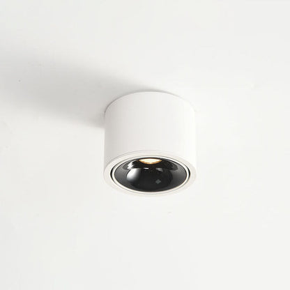 Modern Minimalist Aluminum Round Spotlight Adjustable LED Flush Mount Ceiling Light For Living Room