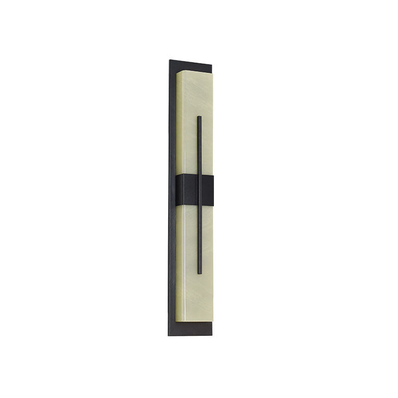 Modern Minimalist Rectangular Waterproof Stainless Steel Acrylic LED Wall Sconce Lamp For Outdoor