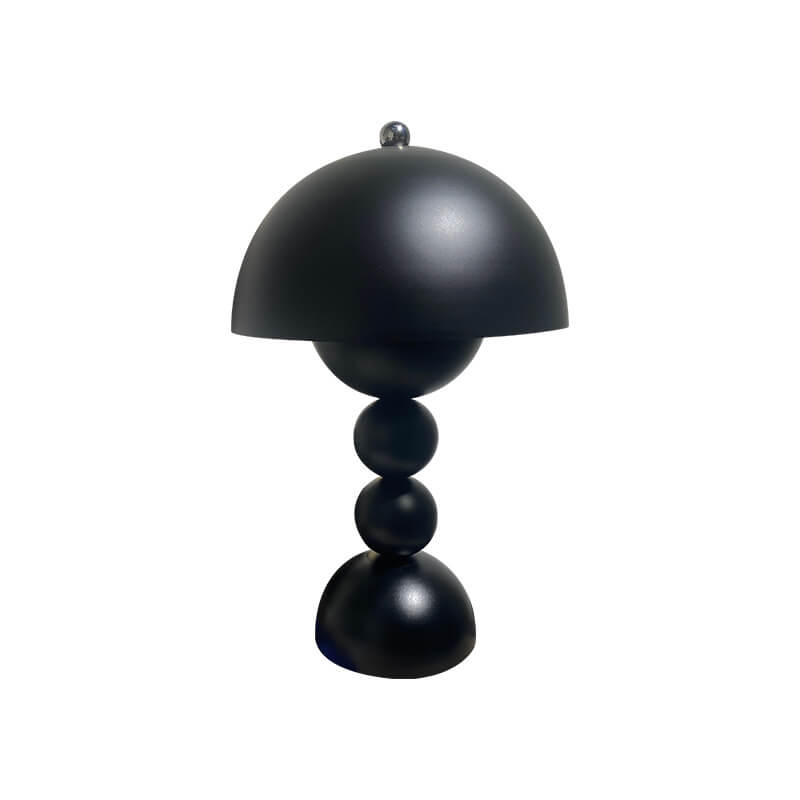Contemporary Nordic Metal Mushroom Round Pod 1-Light Table Lamp for Bedroom