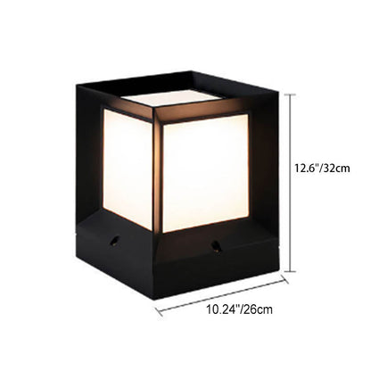Contemporary Industrial ABS Acrylic Square LED Solar Outdoor Waterproof Lawn Fence Lamp for Outdoor Patio