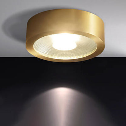 Modern Luxury Round Copper Ultra-thin LED Flush Mount Light For Hallway