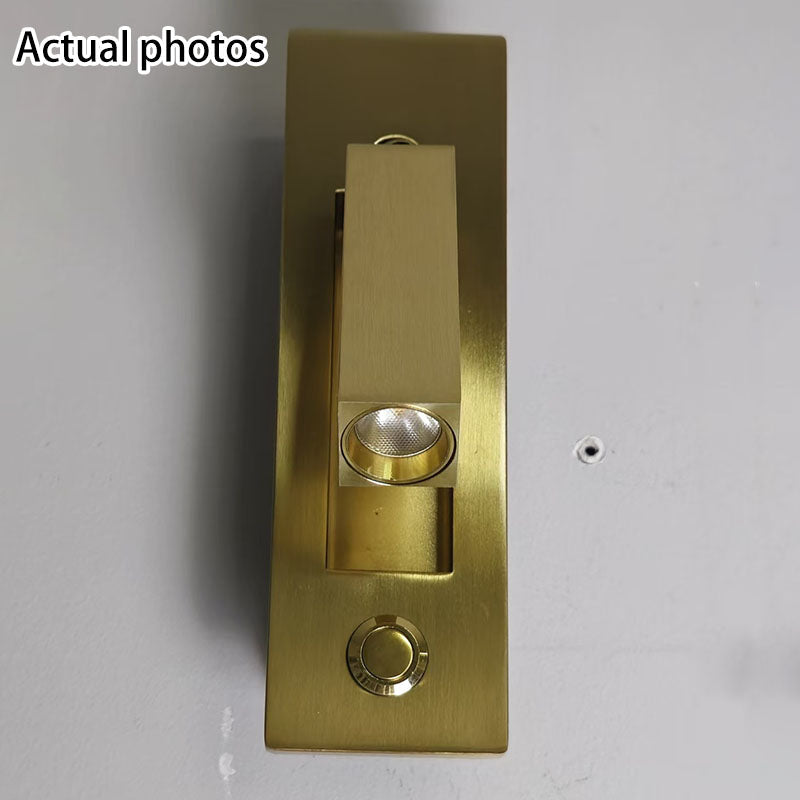 Modern Minimalist Rectangular Recessed Aluminum LED Wall Sconce Lamp